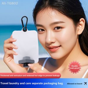HNKMP | 1Pcs Travel Empty Squeeze Bags Lotion Dispensing Bag Refillable Shampoo Toiletries Conditioner Liquid Cosmetic Storage Pouches