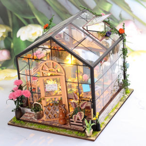 DIY Miniature Dollhouse Kit Mini Tiny House Kit Dollhouse Model Building Kit Miniature Items Puzzle for Kids Adult Birthday Gift