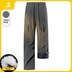 Mexican | Womens Down Fleece Outdoor Sport Casual Loose Straight Wide Leg Pants