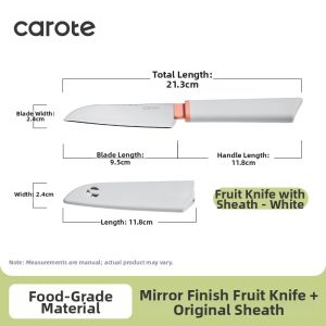 CAROTE | Portable Stainless Steel Fruit Knife with Cover