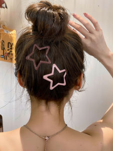 ดาวห้าแฉกกลวงออก กิ๊บติดผม คลิปด้านข้างสําหรับ ผู้หญิง หน้าม้าและตกแต่งด้านหลังศีรษะ สไตล์เกาหลี เครื่องประดับผมแฟชั่น