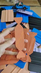 Miếng bọc gạt nỉ DA HƯƠU dán Decal xe ô tô xe máy PANDAs CAR