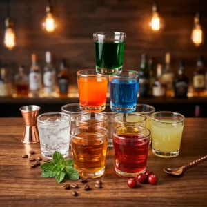 BỘ 12 LY THỦY TINH SHOT GLASS DÁNG TRỤ ĐẸP 50ML WH6017
