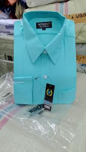 Wendya.T Kemeja Pria Formal Warna Hijau Wardah✓Kemeja Polos Lengan Panjang