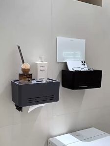 Hộp Đựng Giấy Vệ Sinh Hợp Kim Nhôm Dán Tường Không Cần Khoan hoặc Khoan Chắc Chắn Full keo và ốc vít - 633