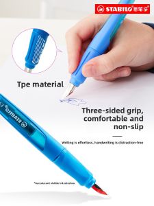 STABILO | Bút Mực Thư Pháp Mực Xanh Đen Chống Thấm Nib EF