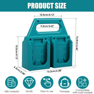 Battery Holder Rack For Dewalt Makita 18V14.4V 6Slot Electric Tool Wall Dock Slots Secure Snap Lock Mechanical Storage Organizer