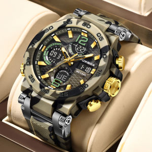 FOXBOX Military Digital Watch for Men Camouflage Waterproof Wristwatch Mens Shockproof Sport Quartz Tactical Clock Montre Homme