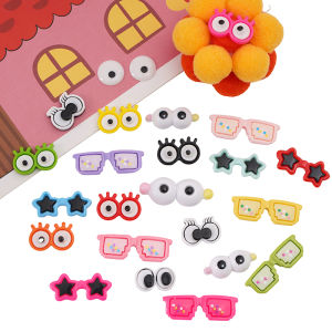 5-20pcs Acrylic Dễ thương Sặc Sỡ miếng che mắt kính ngôi sao hạt cho Teddy gấu Búp bê thủ công tự làm trẻ em Đồ chơi trẻ em mắt phụ kiện