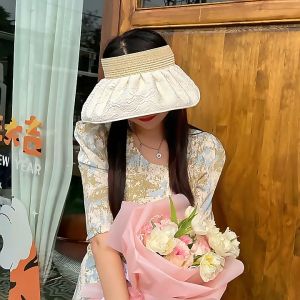 ThaiBeats หมวกเชลล์เกาหลี กันแดดกันUV พับได้ พกพาสะดวก หมวกกันแดดหญิง หมวกคลุมแดด หมวกกันแดด หมวกแก๊ป หมวกแฟชั่นหญิง Sunscreen Hat