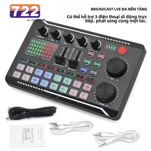 Card Âm Thanh Trực Tiếp Giao Diện Âm Thanh Bộ Trộn DJ Với Bộ Thay Đổi Giọng Nói Tương Thích Bluetooth Để Phát Trực Tiếp Và Hát