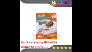 Plastik Laminating Film A4 Amanda 100 Micron - isi 100 lembar 220 x 310 mm / Per Pak