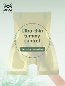 MiiOW | High Waist Ice Silk Safety Pants Womens Summer Thin Cat Person Tummy Control Butt Lifting Underwear Seamless Shaping Briefs