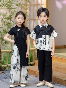 New Chinese Style Hanfu Childrens Outfit Brother Sister Summer Dance Performance Clothes Kindergarten Nursery School Uniform