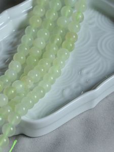 Handmade 8mm round Scattered Jade Beads Hairpin Earrings Bracelet Necklace Ancient Style DIY Accessories for Hanfu Clothing