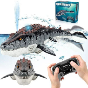 2.4G RC Simulation Shark Toys Remote Control Shark Boat Waterproof Swimming Pool Bathroom Toy Shark Swimming Toys for Boys Girls Gift