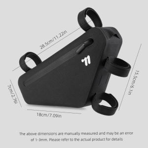 WEST BIKING Bicycle Triangle Bag 1.2L Portable Full Waterproof Cycling Bag MTB Road Bike Front Frame Tube Bag Bike Accessories