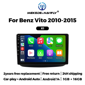 MEKEDE 10inch Car Intelligent System Radio RDS Carplay For Mercedes Benz Vito W639 Viano W639 2003 - 2015 Car Multimedia Player