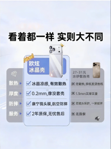 OUXUAN | Heat Dissipation Anti-drop Full-protection Case Ultra-thin Transparent Soft