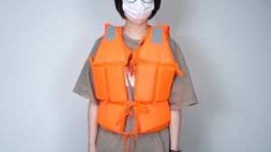 Lightweight Nylon Foam Adjustable Adult Life Jacket Vest for Swimming Surfing and Other Outdoor Activities