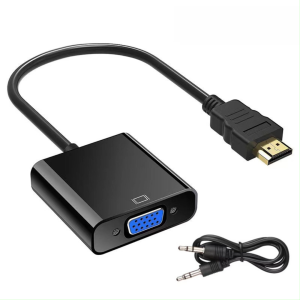 ดิจิทัลสายแปลง HD เอชดีเอ็มไอ TO VGA Conversion (สายสีดำ) - ไม่ต้องเผยสารลีก