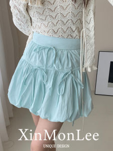 Váy Ngắn Chữ a Cạp Cao Xếp Ly Họa Tiết Bướm Phong Cách Hàn Quốc Mùa Xuân Hè Váy Ngắn Cotton Nylon