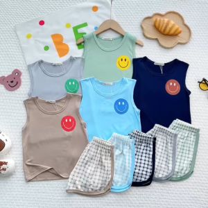 BỘ SÁT NÁCH BỘ BA LỖ MINKY MON THẤM HÚT MỒ HÔI CHO BÉ MẶC HÈ SIZE 10-26KG