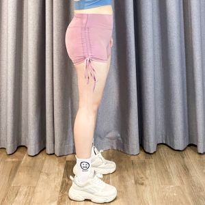 High Waist Yoga Shorts Womens Summer Fitness Drawstring Adjustable Elastic plus Size Hot Pants Yoga Clothing Three-quarter Length