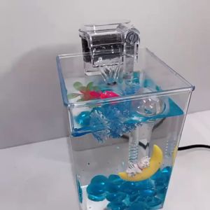 ตัวกรองตู้ปลาแบบแขวนน้ำตก ตัวกรองตู้ปลา ตัวกรองแบบปรับได้ เพิ่มออกซิเจนในน้ำ เสียงเงียบ ขนาดเล็ก ติดผนัง ส่งตรงถึงที่