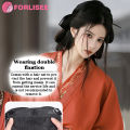 FORLISEE Synthetic Warring States Robe Wig Headdress Wei And Jin Style Bun Ancient Costume Back Hair Press Hair Bag Hanfu Wig. 