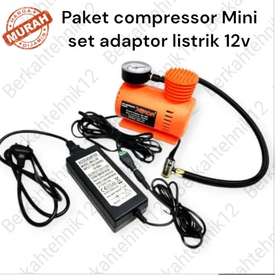 XENON Paket Compressor Mini Listrik Portable pompa angin Ban motor Mobil / Kompresor Mini Cat Finishing 300 psi
