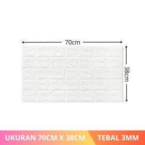 Wallpaper Stiker Dinding 3D Foam Batu Bata 70cm x 38cm
