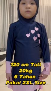 🇲🇾STOCK KL FELLO Kid Girl Muslimah Swimsuit Swimwear Baju Mandi Renang tudung Budak Kanak Perempuan