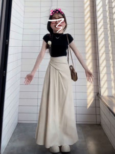 Y6Y | Irregular High Waist Flared Slimming Skirt