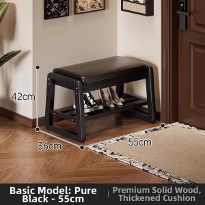 ZHUSHANXIA | Multi-Functional Entryway Shoe Bench Small