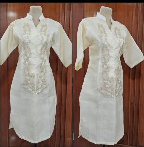 modern filipiniana Ladies barong dress 3/4 sleeve BD 02 Traditional Clothes Womenswear random burda