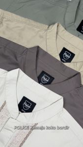 POLICE Kemeja Koko Border Regular Fit Pria