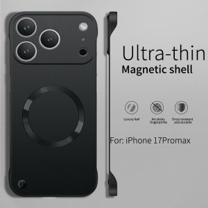 szhaiyu | Ultra Thin PC Frameless Magnetic Cases for IPhone Air 17 Pro Max 14 15 16 Plus 11 12 13 Pro for Magsafe Metal Matte Phone Cover