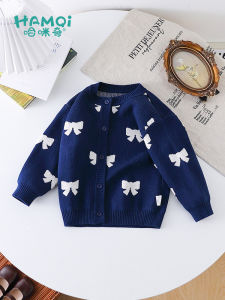Hamqi | Áo Cardigan Cho Bé Gái Thắt Nơ Xinh Xắn