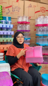 CALISTA AURORA SET ISI 4PCS TEMPAT PENYIMPANAN MAKANAN SNACK FOOD CONTAINER KULKAS SET