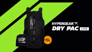 Hypergear Dry Pac Lite 15L Backpack Hiking Water Resistant Jogging Washable Lightweight Pocketable Outdoor