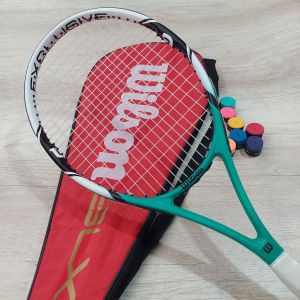 RAKET TENIS WILSON BLUE EXCLUSIVE FULLSET TAS GRIP