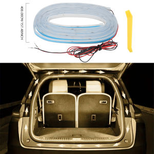 KEVANLY | 1X 2/4M Car Trunk LED Lighting Ambient Decoration Light Strip Dynamic Flowing Light Strip LED Wiring Free for Truck Trunk Decor
