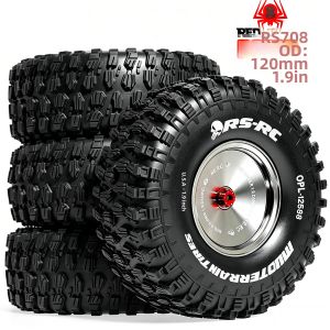 Bộ 4 Lốp RC 120mm 1.9 Inch & Mâm Nhôm Beadlock Dành Cho Xe Crawler Địa Hình Tỷ Lệ 1/10 SCX10 TRX4 Gen8