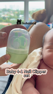 Hoholand Safe Baby Nail Clipper Set Painless Baby Nail Trimmer Grooming Tool Kit 4 in 1