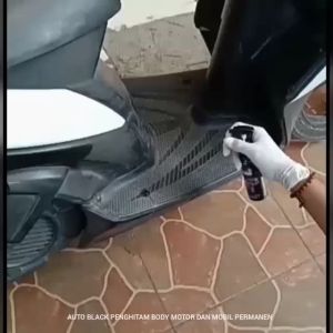 MURAAH BOSSKU.. PENGHITAM DASHBOARD SPAKBOR MOTOR AUTO BLACK PERMANEN ORIGINAL FREE SPON DAN SARUNG TANGAN