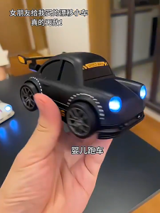 Mini RC Drift Car with Remote Control Sensor Follow & Escape Modes LED Light Racing