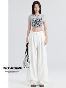 High-Waist Loose-Fitting Denim Jeans for Women Tagkita Her and Others Straight-Leg Pants Light Color Regular Thickness All Year Round Neutral