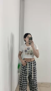 ชุดเซ็ตผู้หญิงแฟชั่นเกาหลี ดีไซน์ลายการ์ตูน ใส่แล้วดูผอมเพรียว