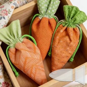 YOMDID 2pcs Easter Carrot Making Sewing Templates DIY Carrot Storage Bag Pattern Quilting Template Creative Sewing Tool